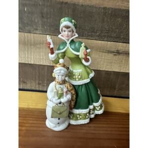 Avon Christmas Snowman Mrs Albee 2003 Award President Club Victorian Porcelain